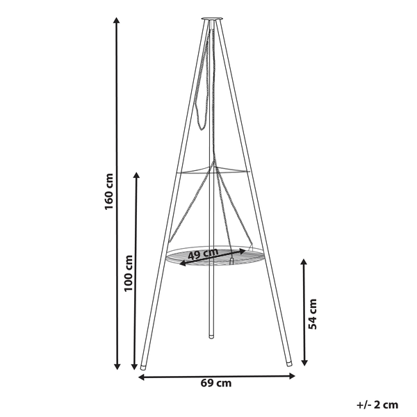 Grill-Feuerstelle GELAI Metall Schwarz