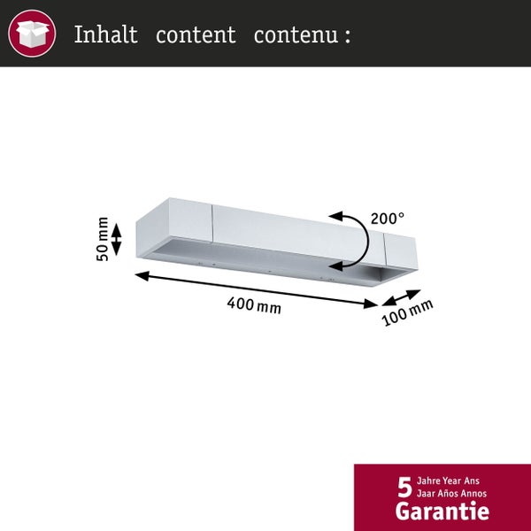 Selection Bathroom LED Wandleuchte Lucille IP44 2700K 1000lm 230V 11W dimmbar Alu matt