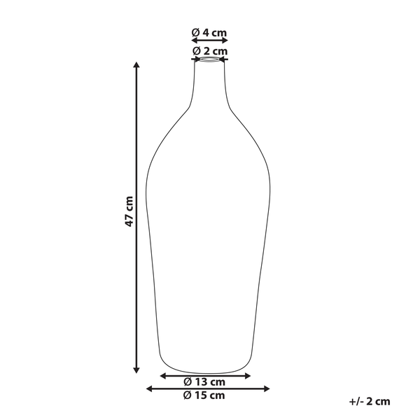 Blumenvase LEGANES Keramik 47 cm Taupe