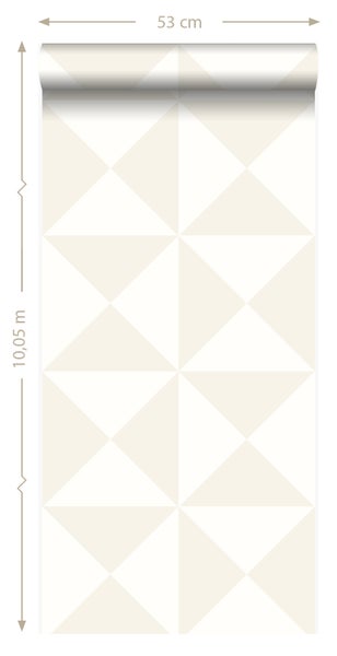 Origin Wallcoverings Tapete grafische Form Weiß - 53 cm x 10.05 m - 346803