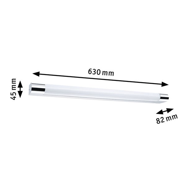 LED Spiegelleuchte Mizar IP44 3000K 835lm 230V 10,5W Chrom, Weiß