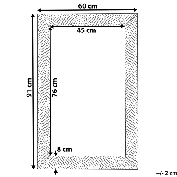 Wandspiegel NEVEZ 60 cm 91 cm Grau