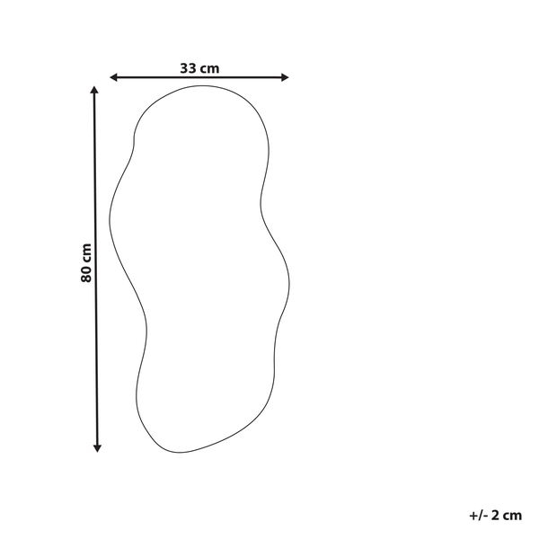 Abmessungen einer Teichfolie: 80 cm Länge und 33 cm Breite