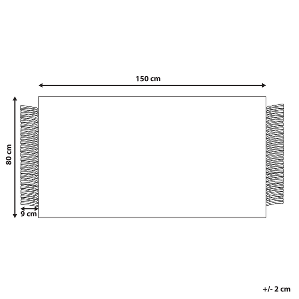 Teppich TATLISU Grau 80 x 150 cm Wolle