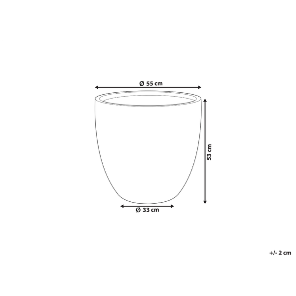 Blumenkübel KANNIA 55 cm Weiß