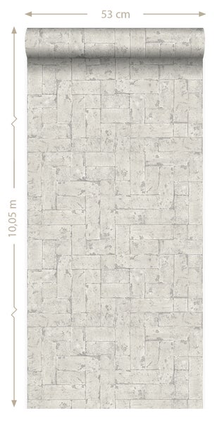 Origin Wallcoverings Tapete Backstein-Optik Beigebraun - 53 cm x 10.05 m - 347569