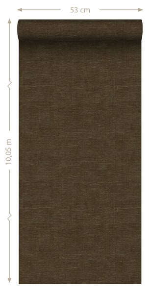 Origin Wallcoverings Tapete Leinen-Optik Braun - 53 cm x 10.05 m - 347864