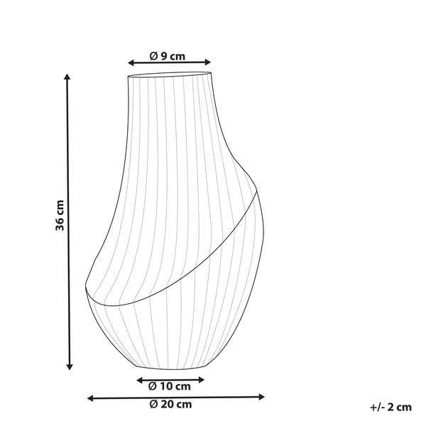 Blumenvase MYRSINA Glas 36 cm Grau