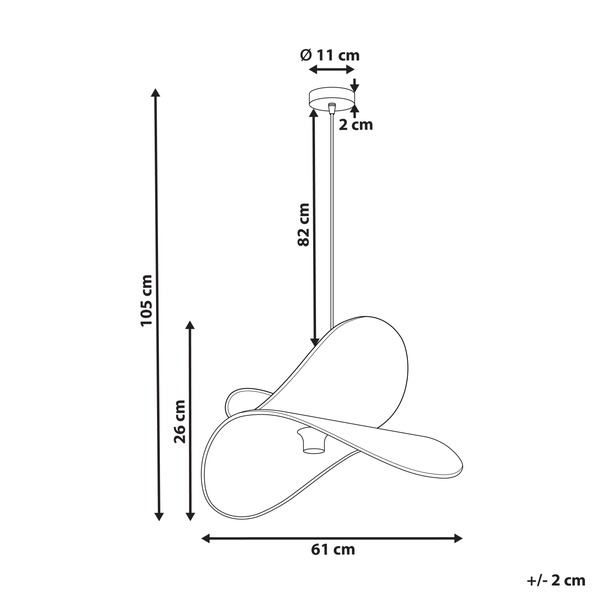 Abmessungen der Pendelleuchte