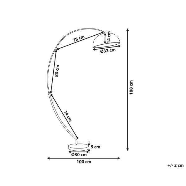 Stehlampe KAMA Metall Gold