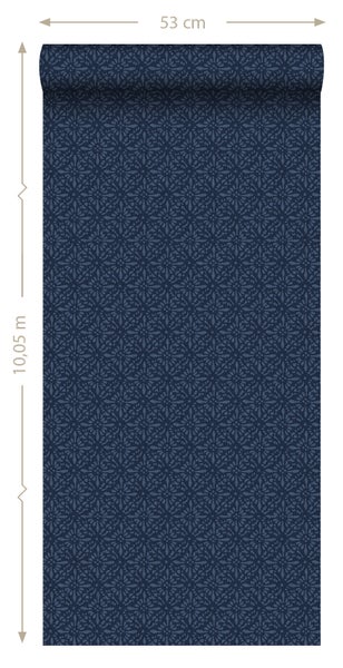 ESTAhome Tapete orientalisches Motiv Blau - 53 cm x 10.05 m - 148322