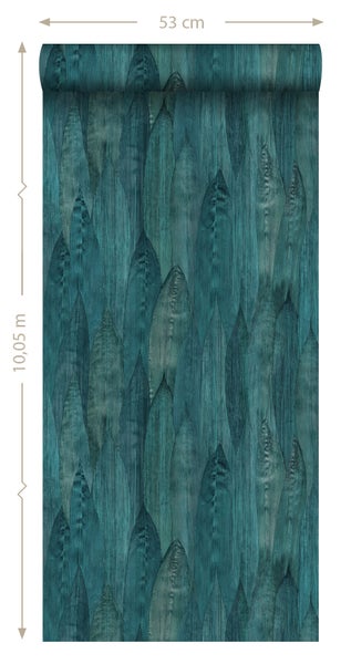 Origin Wallcoverings Tapete Blätter Meeresgrün - 53 cm x 10.05 m - 347368