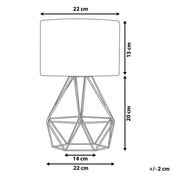 Tischleuchte MARONI Metall Gold