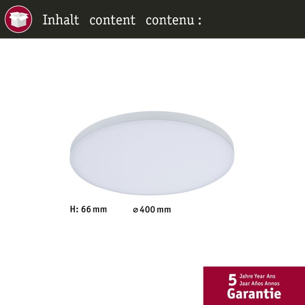 LED Panel Velora rund 400mm 19W 1550lm 3000K Weiß
