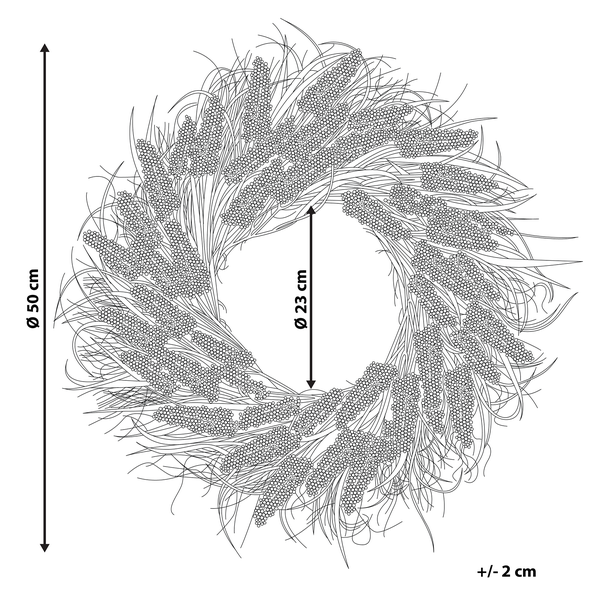Dekorativer Kranz mit einem Durchmesser von 50 cm.