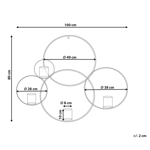 Maße der Wanddekoration