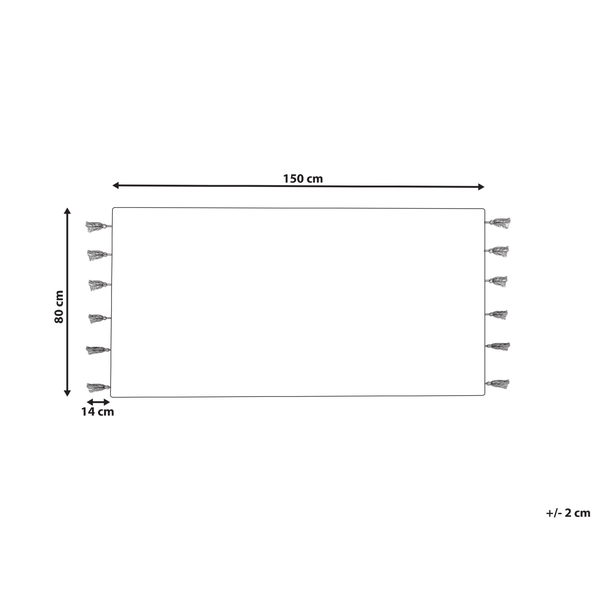 Kinderteppich CAVUS Weiß 80 x 150 cm Baumwolle