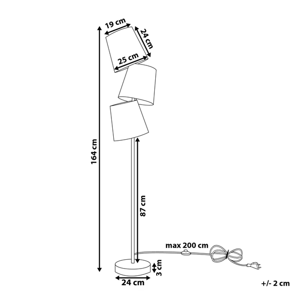 Stehlampe RIO GRANDE Metall Weiß