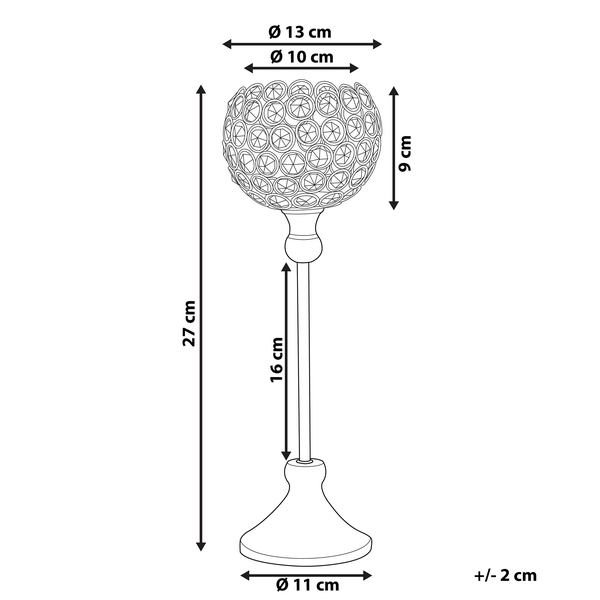 Abmessungen des Kerzenständers