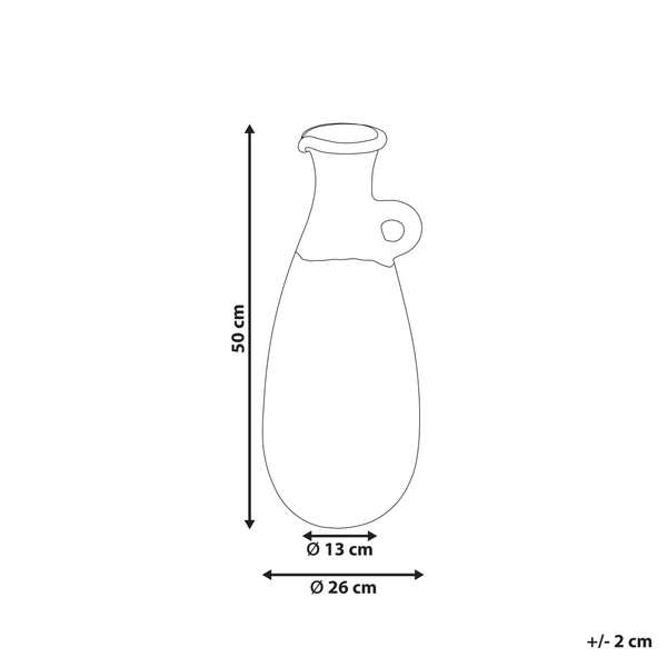 Dekovase MARONEJA Keramik 50 cm Grün