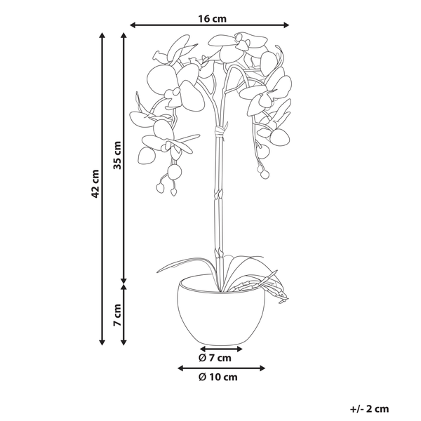 Kunstpflanze ORCHID 42 cm Weiß