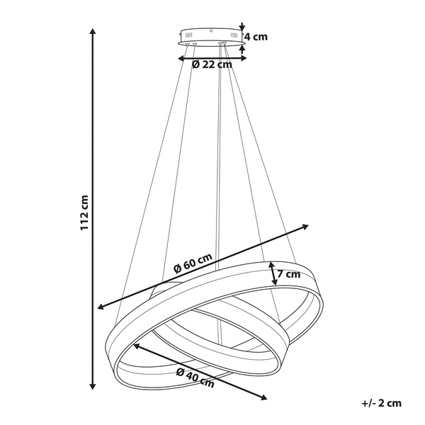 LED Hängeleuchte PUZI Metall Weiß