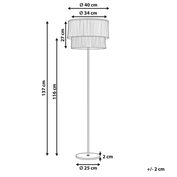 Stehlampe PERISTERI Metall Braun