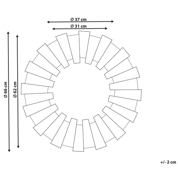 Skizze einer Vase mit Höhen- und Durchmesserangaben