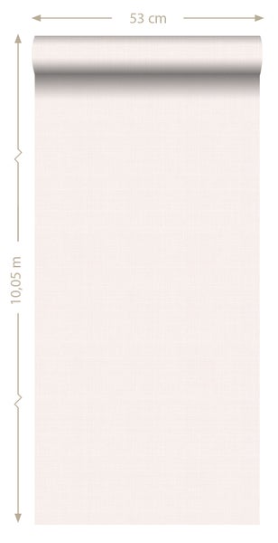 ESTAhome Tapete Leinen-Optik Puderrosa - 53 cm x 10.05 m - 139023