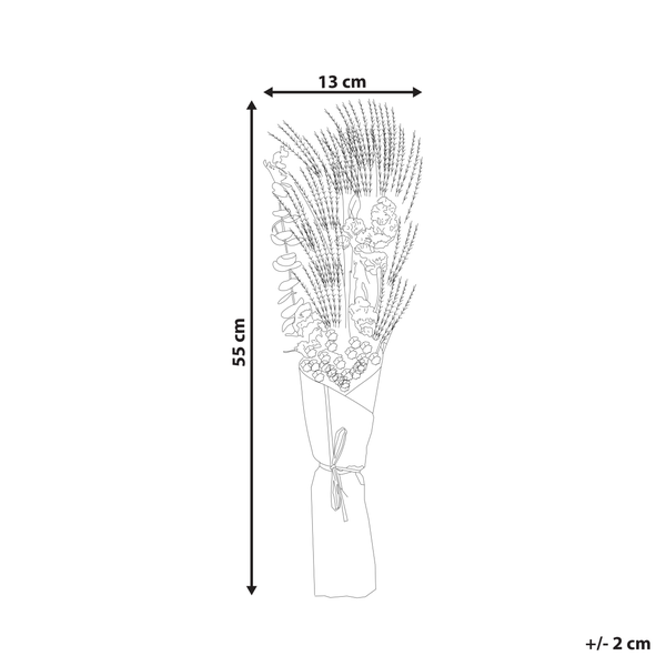 Trockenblumenstrauß ARABA 55 cm Rosa