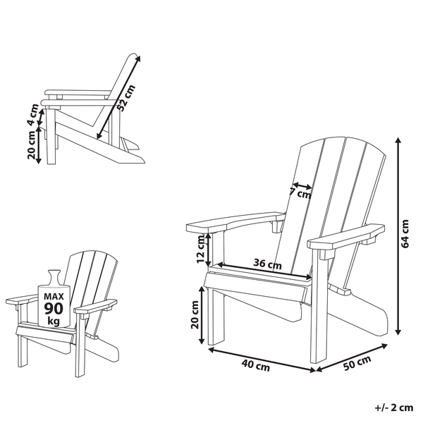 Kindersessel ADIRONDACK Hellblau