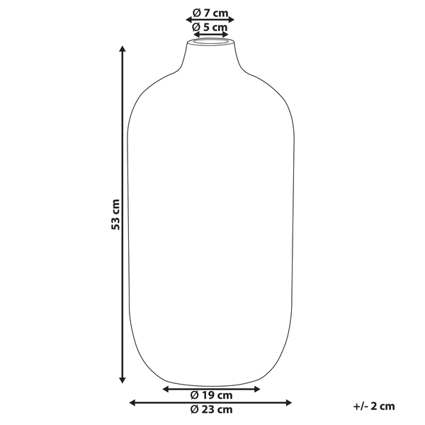 Blumenvase SARAGOSSA Keramik 53 cm Kupfer