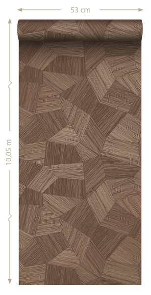 Origin Wallcoverings Tapete 3D-Muster Rostbraun - 53 cm x 10.05 m - 347824