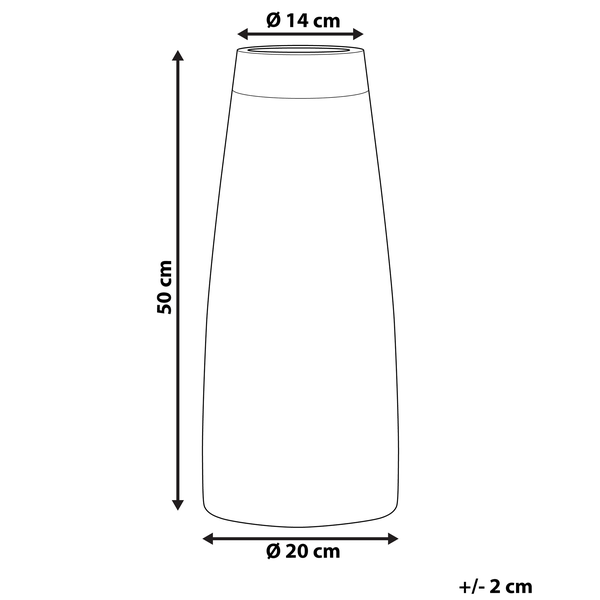 Dekovase CYRENE Keramik 50 cm Dunkelbraun