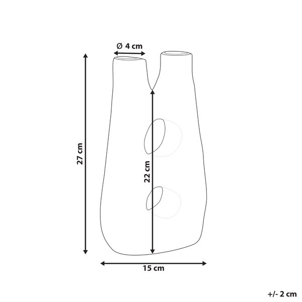 Blumenvase UARU Steinzeug 27 cm Braun