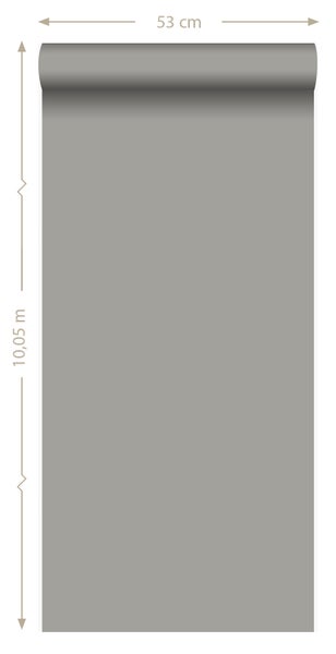 Origin Wallcoverings Tapete Uni Grau - 53 cm x 10.05 m - 326106