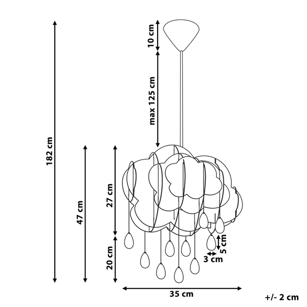 Abmessungen der Pendelleuchte