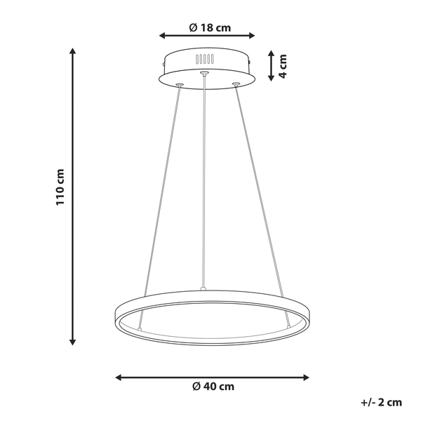 LED Hängeleuchte JORDAN Metall Silber
