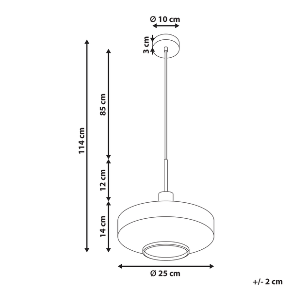 Glaspendelleuchte mit goldenen Akzenten
