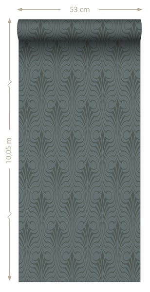 ESTAhome Tapete grafische Form Dunkelblau - 50 x 900 cm - 139637