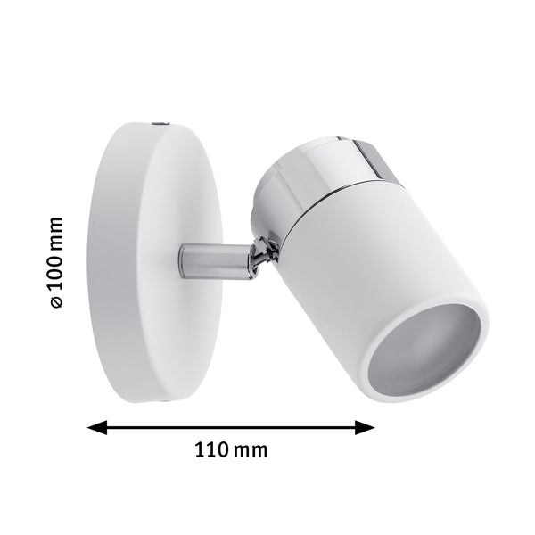 Spotlight Zyli IP44 GU10 230V max. 10W dimmbar Weiß, Chrom