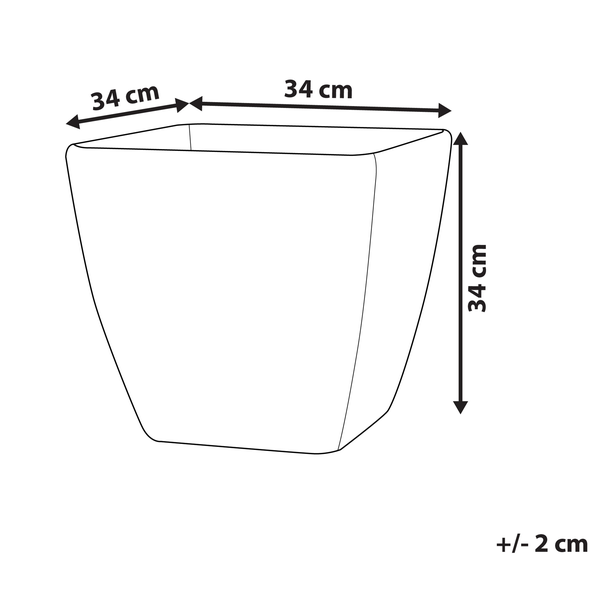 Blumenkübel ZELI 34 cm Dunkelgrau