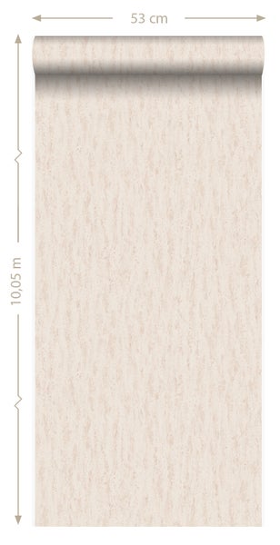 Origin Wallcoverings Tapete Stein-Optik Pfirsichrosa - 53 cm x 10.05 m - 347586