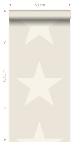 Origin Wallcoverings Tapete Sterne Beige - 53 cm x 10.05 m - 346825