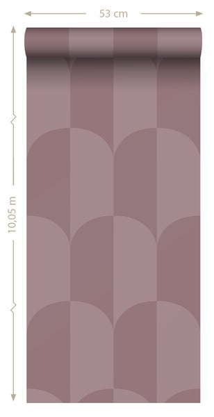 ESTAhome Tapete Art Decó Muster Lila - 50 x 900 cm - 131237