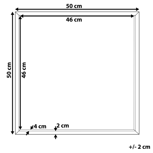Wandspiegel BRIGNOLES 50 cm 50 cm Schwarz