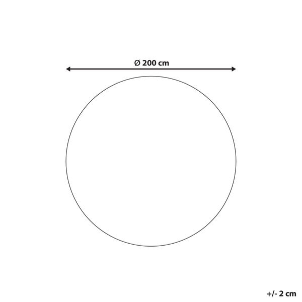 Teppich DIGRI Beige ø 200 cm Viskose