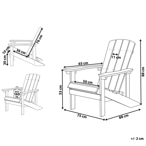 Gartenstuhl ADIRONDACK Gelb