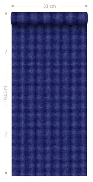 ESTAhome Tapete Stickmuster Blau - 53 cm x 10.05 m - 138134