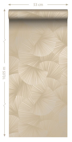 Origin Wallcoverings Tapete 3D-Muster Beigebraun - 0.53 x 10.05 m - 348042
